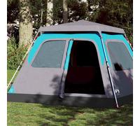 Camping tent 4-person Green 255x222x165cm 190T Polyester PU Dome E-port QuickZip