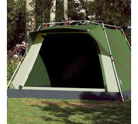 Camping Tent 4-Person Green 271x269x172cm 190T Polyester PU Coated Cabin E-port
