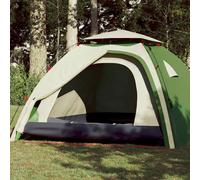 Camping tent 4-person Green 326x260x175cm 190T Polyester PU Dome Waterproof Rain