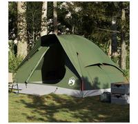 Camping Tent 4-Person Olive Green 185T Polyester PU 277x217x155cm Foldable