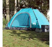 Camping Tent 5-6 Person Blue, Waterproof Quick Release System, Portable Outdoor Dome Shelter with E-Port, Easy Setup for Family Backpacking