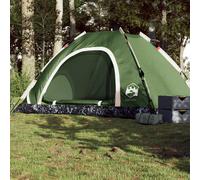 Camping Tent 5-Person Green 190T Polyester PU Quick-Release Dome E-Port Foldable