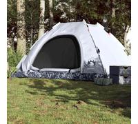 Camping Tent 5-Person, White Blackout Fabric, Quick Release System, Waterproof 190T Polyester, All Weather Outdoor Shelter