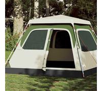 Camping Tent 6-Person Green 190T Polyester PU Dome Waterproof QuickRelease Pack