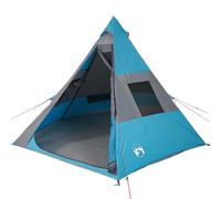 vidaXL Camping Tent Tipi 7-Person Lightweight Tent Dome Tent Blue Waterproof