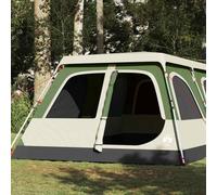Camping tent 8-Person Green 190T Polyester PU Dome Quick-Release Removable Fly.
