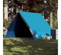 vidaXL Camping Tent A-Frame 2-Person Blue Waterproof