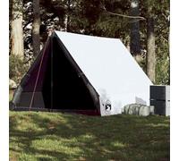 Camping Tent A-Frame 2-Person White Blackout Fabric, Waterproof Outdoor Shelter with Carry Bag, Easy Setup for Backpacking
