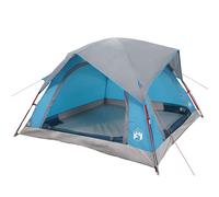 (blue) vidaXL Camping Tent Cabin 4-Person Patio Lightweight Tent Dome Tent Waterproof