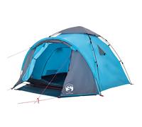 (Blue) vidaXL Camping Tent Dome 3-Person Lightweight Dome Tent Green Quick Release