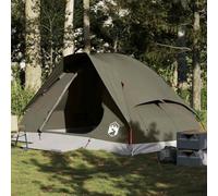 Camping Tent Dome 4-Person, Brown Waterproof 185T Polyester, Easy Setup Backpacking Shelter with Rainfly, Outdoor Hiking Family Gear
