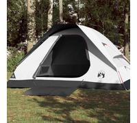 Camping Tent Dome 4-Person White Blackout Fabric, Waterproof 185T Polyester with PU Coating, 274x213x150cm Outdoor Shelter Gear for Easy Setup Backpacking