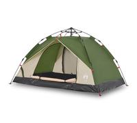 vidaXL Camping Tent Dome 2-Person Lightweight Dome Tent Green Quick Release