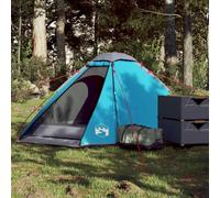 vidaXL 4-Person Dome Camping Tent - White Blackout Fabric, Waterproof, Lightweight & Portable Design with Detachable Rainfly and Easy Setup