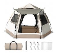 Camping Tent, Double Layer, Hexagonal | Four , Insulation Camping Tent, Mountaineering Rest, For Backpackers