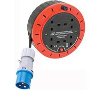 Camping Tent Electric Mains Hook UP Reel Caravan Power Cable 16A Plug 5M