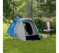 Camping Tent for 2-3 Man with Bedroom and Living Room, Backpacking Tent Outsunny Blue Double