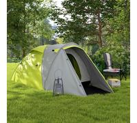 Camping Tent for 2-3 Man with Bedroom and Living Room, Backpacking Tent Outsunny Yellow Double