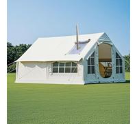 Camping Tent, Inflatable Tent 6-8 Person 4-Season Weatherproof Stove Jack Pump 385x260x200cm Multicolor(Grey-1)