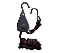 Camping Tent Lifting Rope with Plastic Dipped S Hook,1/4" 6mm Pulley System for Canopy Awning,Rust Proof Hoist Cord for Outdoor Hiking-(B 3/8-10mm 3 meters)
