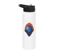 Camping Tent Night Scene | Wolf Howling at the Moon Outdoors Stainless Steel Insulated Water Bottle