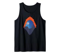 Camping Tent Night Scene | Wolf Howling at the Moon Outdoors Tank Top