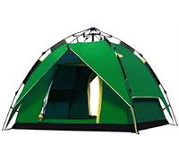 Camping Tent Shelter Tent for Camping 3-4 People Automatic Pressure Camping Tents Tu Silver Plaid Waterproof Sunscreen Strong Windbreaker Fast Pop-Up Tents for Outdoor