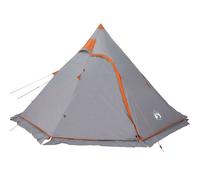 vidaXL Camping Tent Tipi 5-Person Grey Waterproof UK