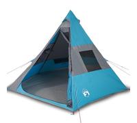 Camping Tent Tipi 7-Person Blue Waterproof