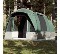 Camping Tent Tunnel 3-Person Green 400x260x205cm 185T Polyester PU Coated double