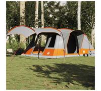 Camping Tent Tunnel 5-Person Grey/Orange 185T Polyester PU 475x330x203cm Compact