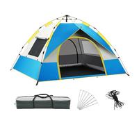 Camping Tent, Waterproof Camping Tent for 2-3 Persons, 2 Door Parasol Tents for Camping, Picnic, Beach, Garden, Outdoor Activities