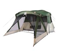vidaXL Camping Tent with Porch 4-Person Green Waterproof UK