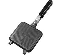 Camping Toastie Maker, Double Side Toasted Sandwich Maker Non-Stick Stovetop Bread Frying Pan with Heat-Resistant Handles for Home Outdoor Camping, Sandwich Press