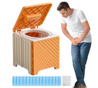 Camping Toilet | Adult Portable Toilet | Foldable Space-Saving Non-Slip Training Potty with PVC Cushion for Men Women Toddler Patients Hiking Hospitals