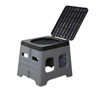 Camping Toilet, Improved Folding Bathroom, Portable Folding Toilet - with Lid for Hygiene and Privacy, Medium - 12 Inches High, Light & Portable, Ideal for Adults, Elderly During the