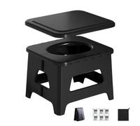 Camping Toilet - Portable Camping Toilet On the Go Compact Stool with Accessories for Tent, Backpack, Car & Motorhome with Discretion