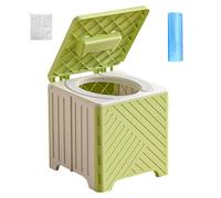 Camping Toilet - PP, 9.06x9.06x8.66in Portable Toilet Foldable Structure | Non-Slip Design Compact Travel Commode, Potty Training Seat for Camping, RV Travel, Road Trips, Training