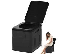 Camping Toilet - Travel Potty Seat - Adults Folding Car Toilet | PP Porta Potty Loo | 27cm Convenient Disposal for Camping, RVing, Boating and Road Trips