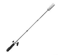 Camping Torch,Burner With Adjustable Flame, Detachable Long Arm Stainless Steel Torch For For Gravel Cracks Patios Driveways Ice Snow Removal And Bbq Ignition Black Silver
