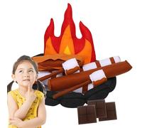 Camping Toy Set For Kids - 15 Piece Like Campfire Set, Imaginative Play Equipment, Realistic Flame Props, Cute Adventure Accessories | Educational Fantasy Game Toys For Girls J