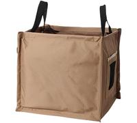 Camping Trash Can, 27L Khaki Foldable Outdoor Garbage Bin, 600D Oxford Cloth Storage Box with Support Rods for Camp Trips, Picnics, and RV Use, Lightweight Portable, 11.8 x 11.8 x 11.8 in