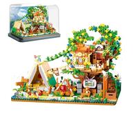 Camping Treehouse Building Blocks Set, 1806 PCS Outdoor Tree House Architectur Building Toys for Home & Desk Decor, Creative DIY Building Model Kit Christmas Birthday Creative Gifts for Adults