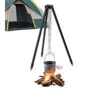 Camping Tripod - Aluminium Alloy 60 x 60 x 80 cm | Oven Tripod | Campfire Stand for Outdoor Cooking, Grilling, Cooking Pots, Kettle Over The Fire, Barbecue, Hiking, Backpacking and Survival