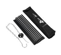 Camping Tripod,Camping Tripod Campfire Cooking Dutch Oven Tripod Folding Grill Stand Tripod Aluminium Alloy Stove Tripod for Dutch Ovens, Coffee Pots, Tea Pots, Black