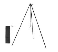 Camping Tripod Cooker - Adjustable Height Aluminum Cooking Stand | Portable Folding Alloy Campfire Outdoor Tripod with Hanging Chain | Lightweight Survival Gear for Dutch Ovens