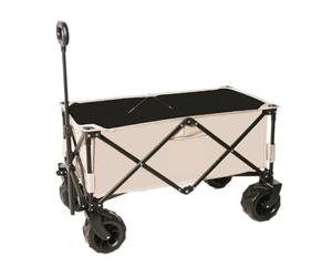 camping trolley， Shanuoduoji Outdoor Fully Folding Camping Trailer Self-driving Spring Outing Hand-drawn Cart Picnic Trolley(A)