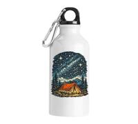 Camping Under a Star Filled Sky Tourist Water Bottle White