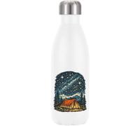 Camping Under a Star Filled Sky Vacuum Insulated Thermal Water Bottle White