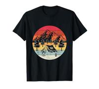 Camping Under Starry Skies in Majestic Mountains Scene T-Shirt
